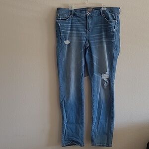 Torrid Blue Ripped/Distressed Boyfriend Jeans Size 20XT